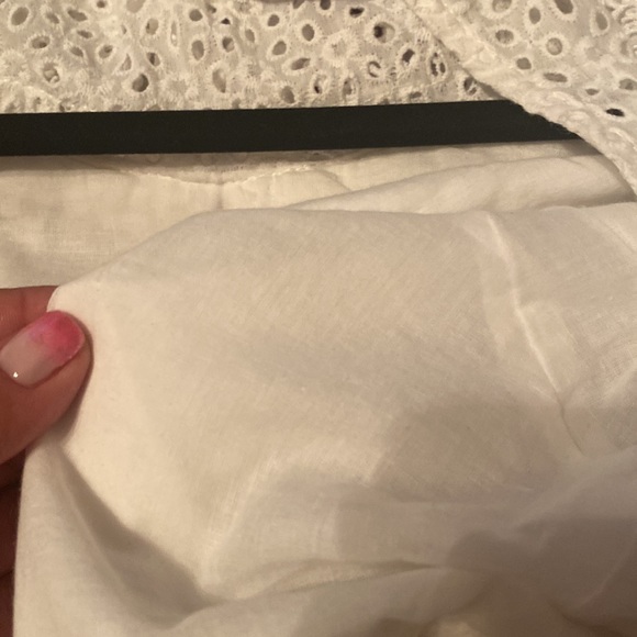 NWT GLAMOROUS 100% cotton UNIQUE white blouse size 8 - Picture 10 of 11